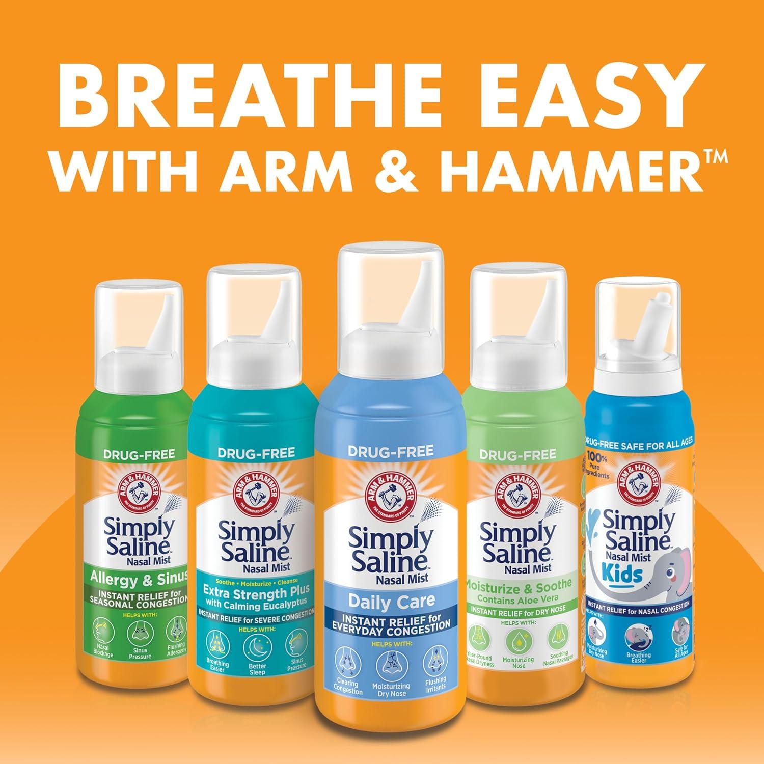 Spray Nasal Simply Saline ARM & HAMMER 45ml Alivio Congestión