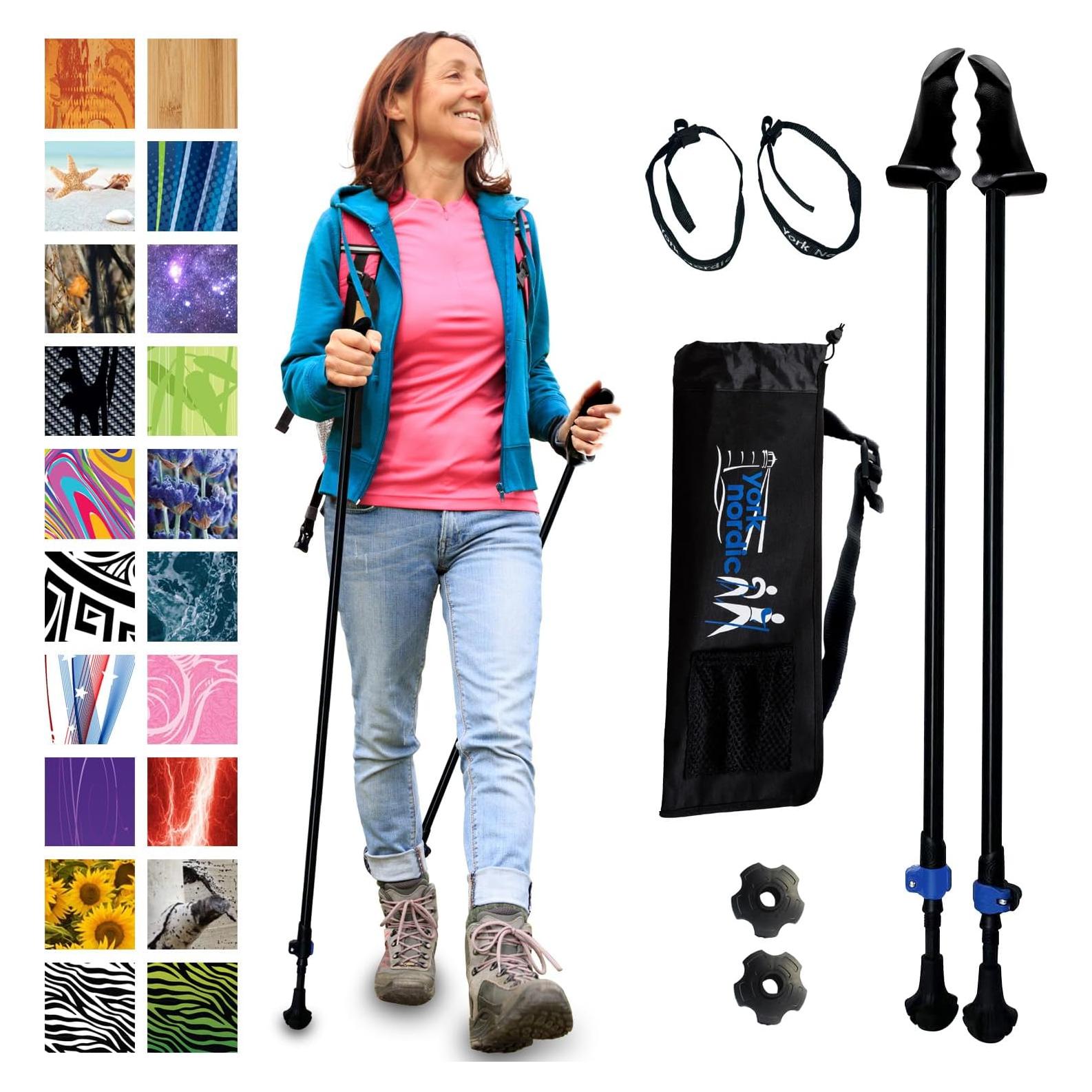 Bastones de Caminata York Nordic Motivator Ajustables 2 Piezas