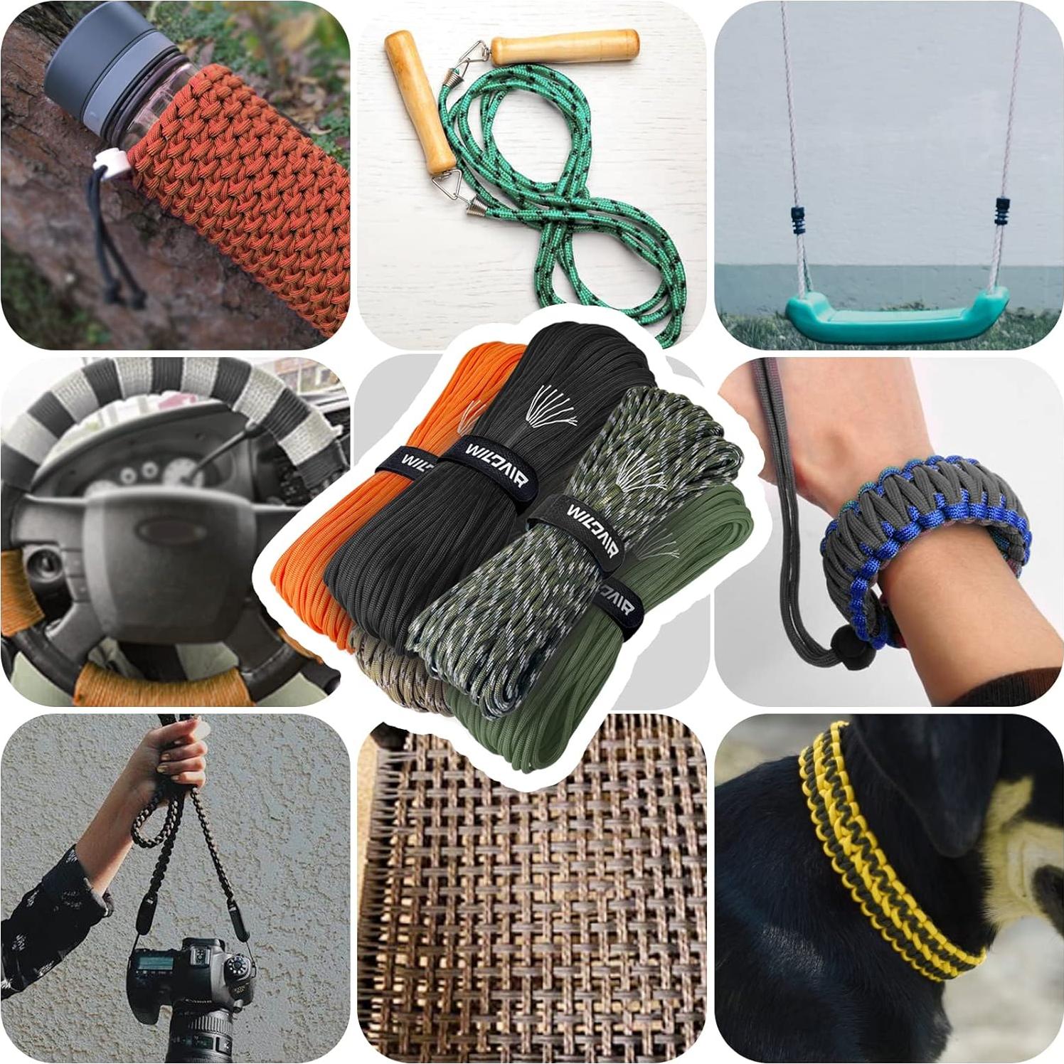 Cuerda Paracord WILDAIR 30m 250kg Verde Militar Alta Resistencia