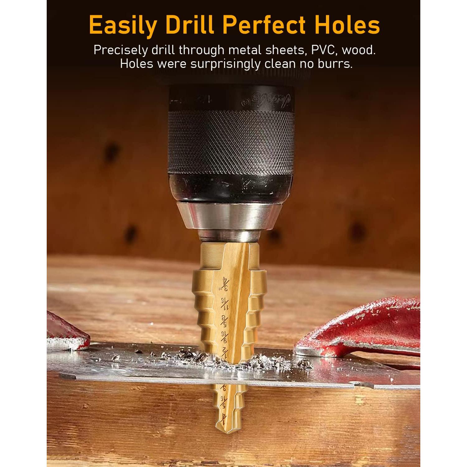 Juego de Brocas de Avellanado 16 Piezas WENHUALI con Estuche