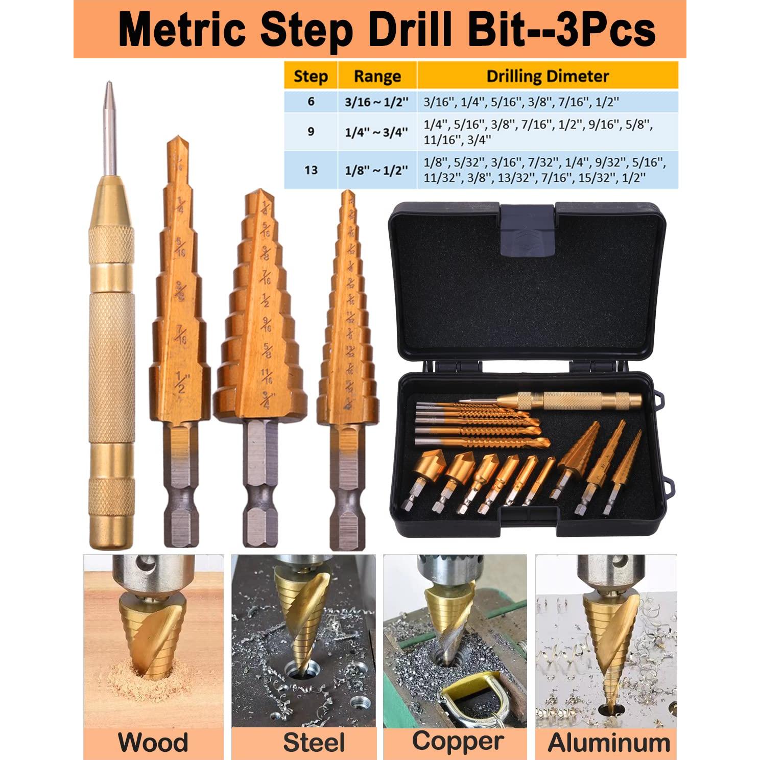 Juego de Brocas de Avellanado 16 Piezas WENHUALI con Estuche