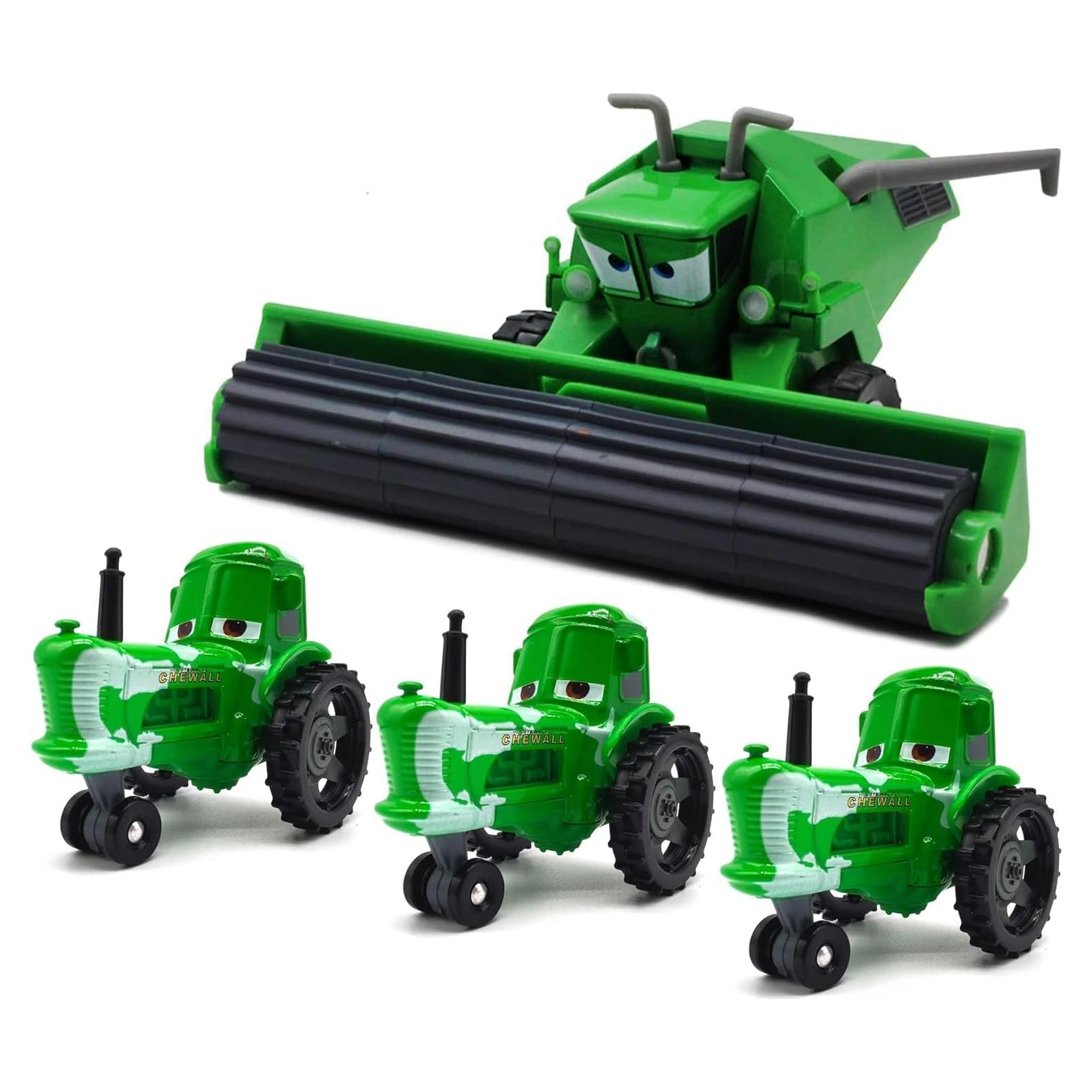 Coche Diecast 1:55 Iridety Verde para Niños + Remolque