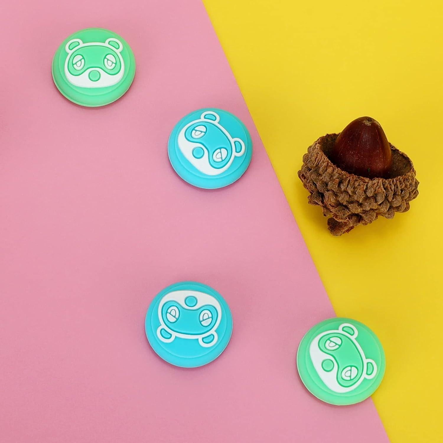 Tscope Cubiertas de Silicona para Joystick Joy-Con Racoon