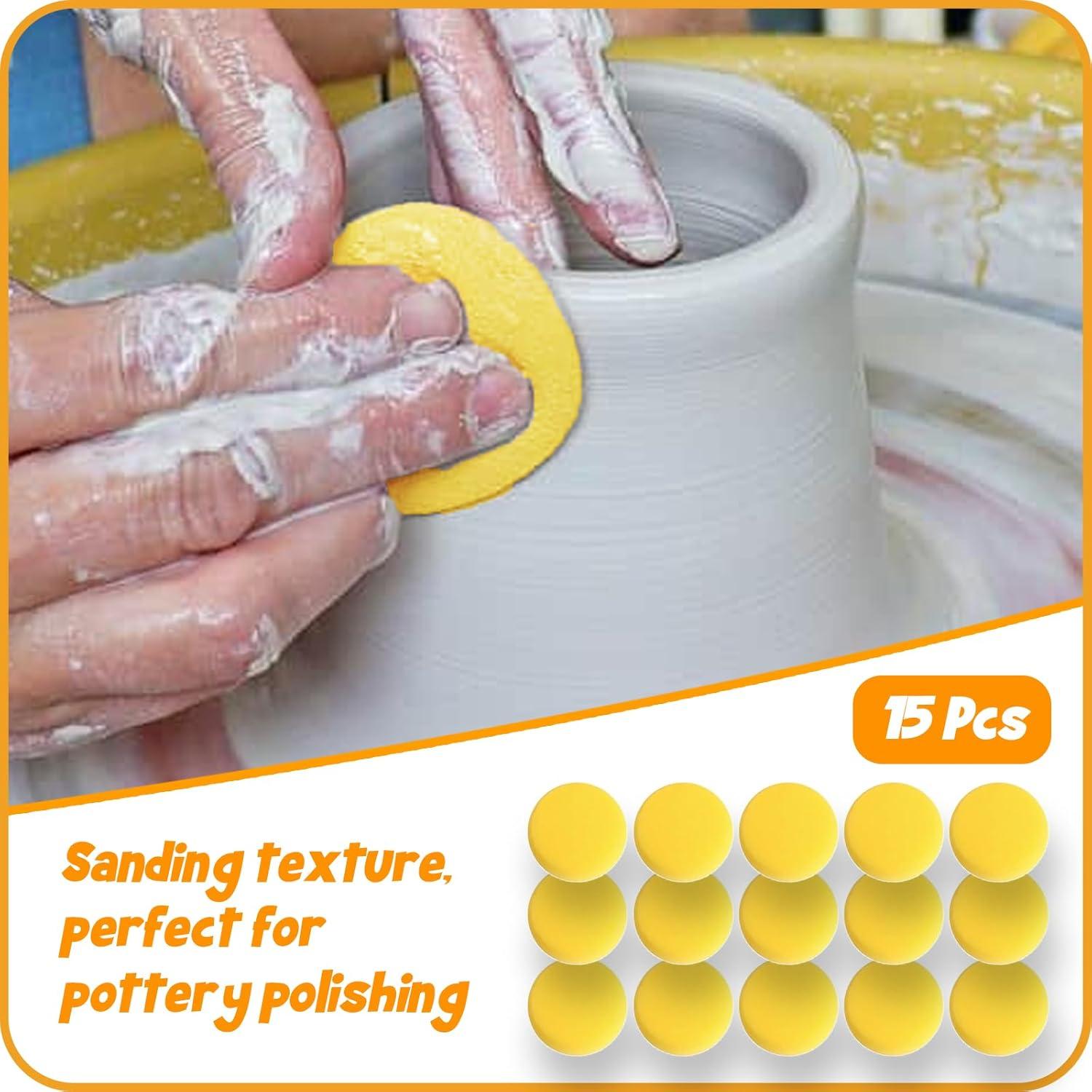 15 Esponjas de Cerámica Rokkuon para Pintura y Arcilla