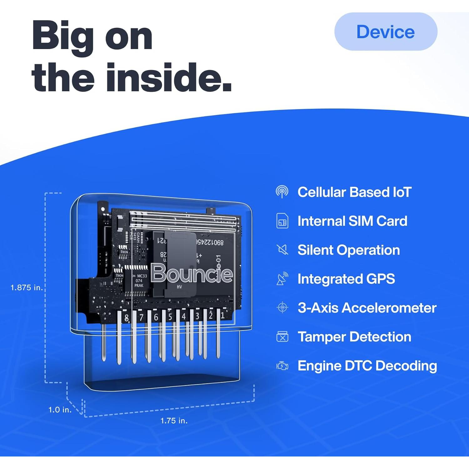 Rastreador GPS Bouncie para Vehículos - Monitoreo y Alertas