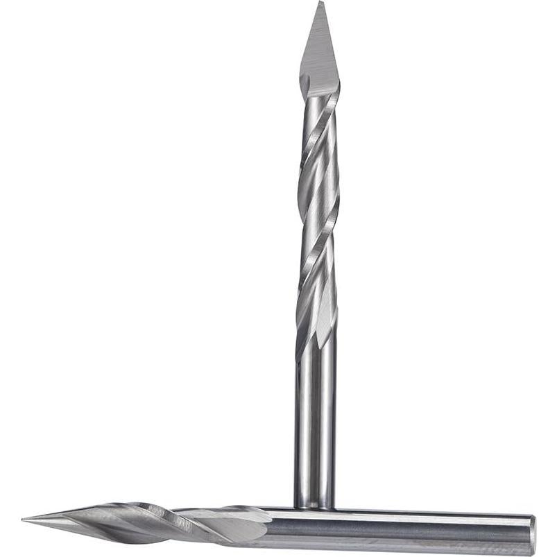 Juego de 10 Brocas de Grabado HUHAO 0.1mm Carburo CNC