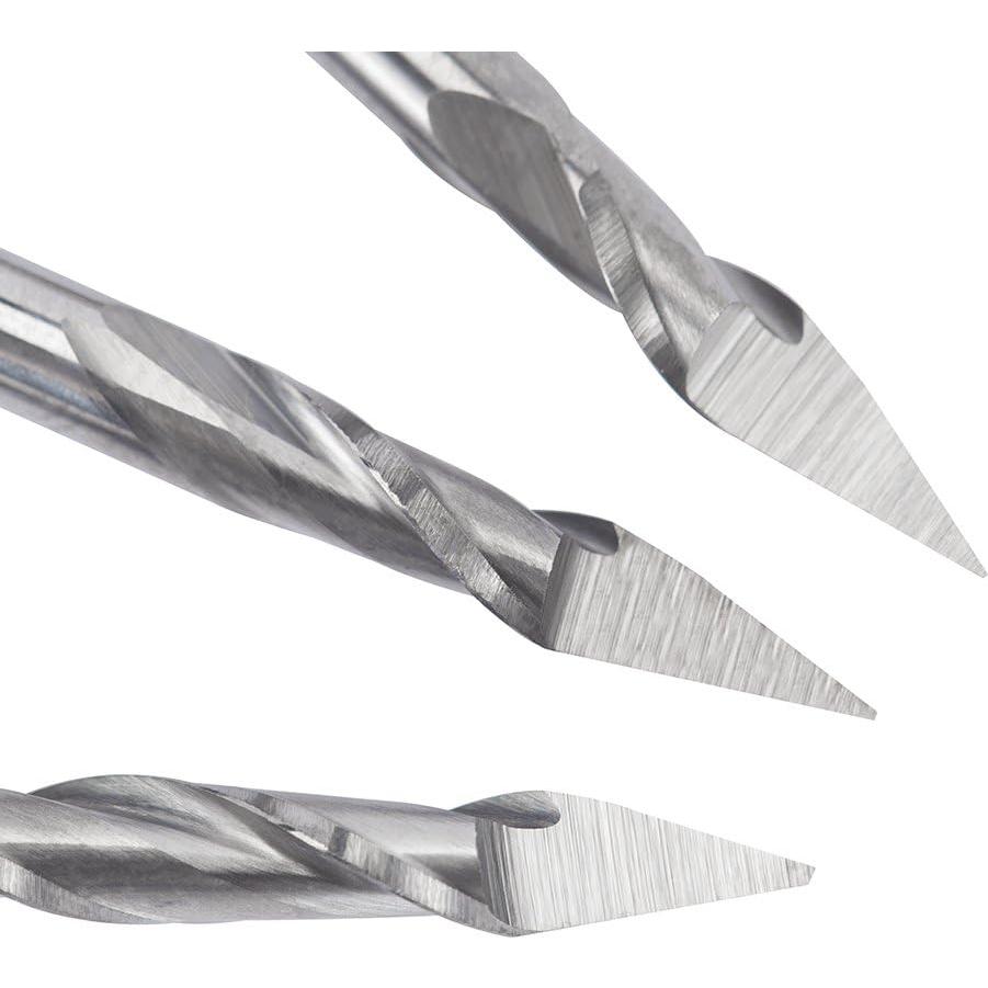 Juego de 10 Brocas de Grabado HUHAO 0.1mm Carburo CNC