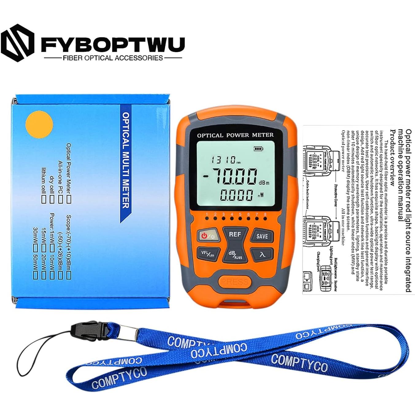 Medidor de Potencia Óptica 4 en 1 Yannw OPM & VFL-10 Portátil