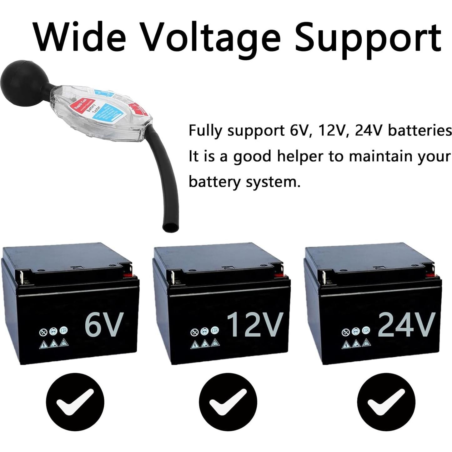 Probador de Batería Watris Veiyi 6V 12V 24V Medición Rápida