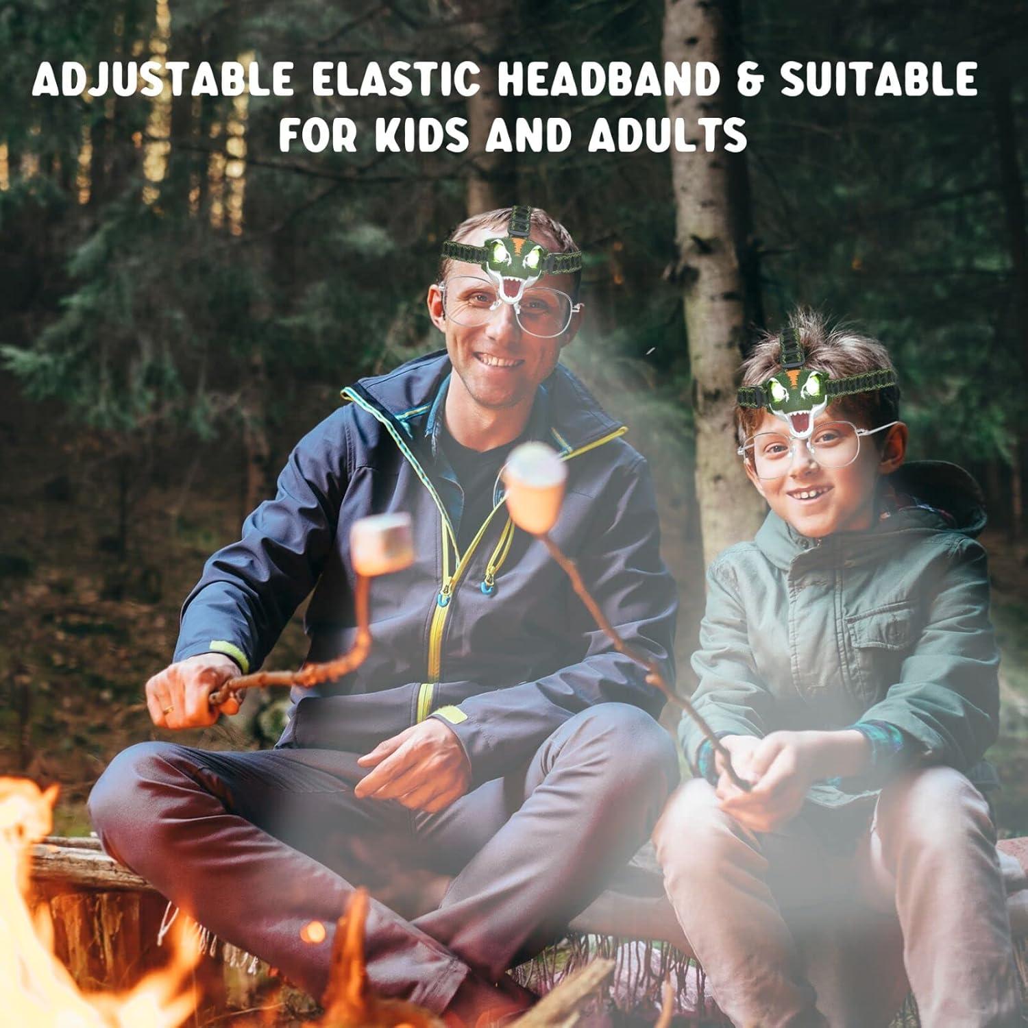 Linterna Frontal LED COSOOS para Niños Dinosaurio 97g