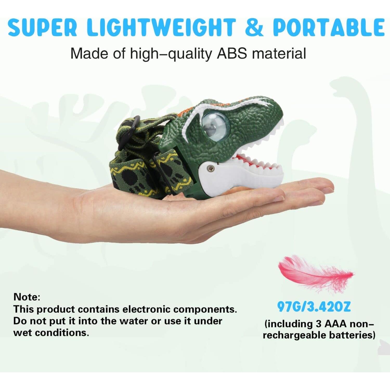 Linterna Frontal LED COSOOS para Niños Dinosaurio 97g