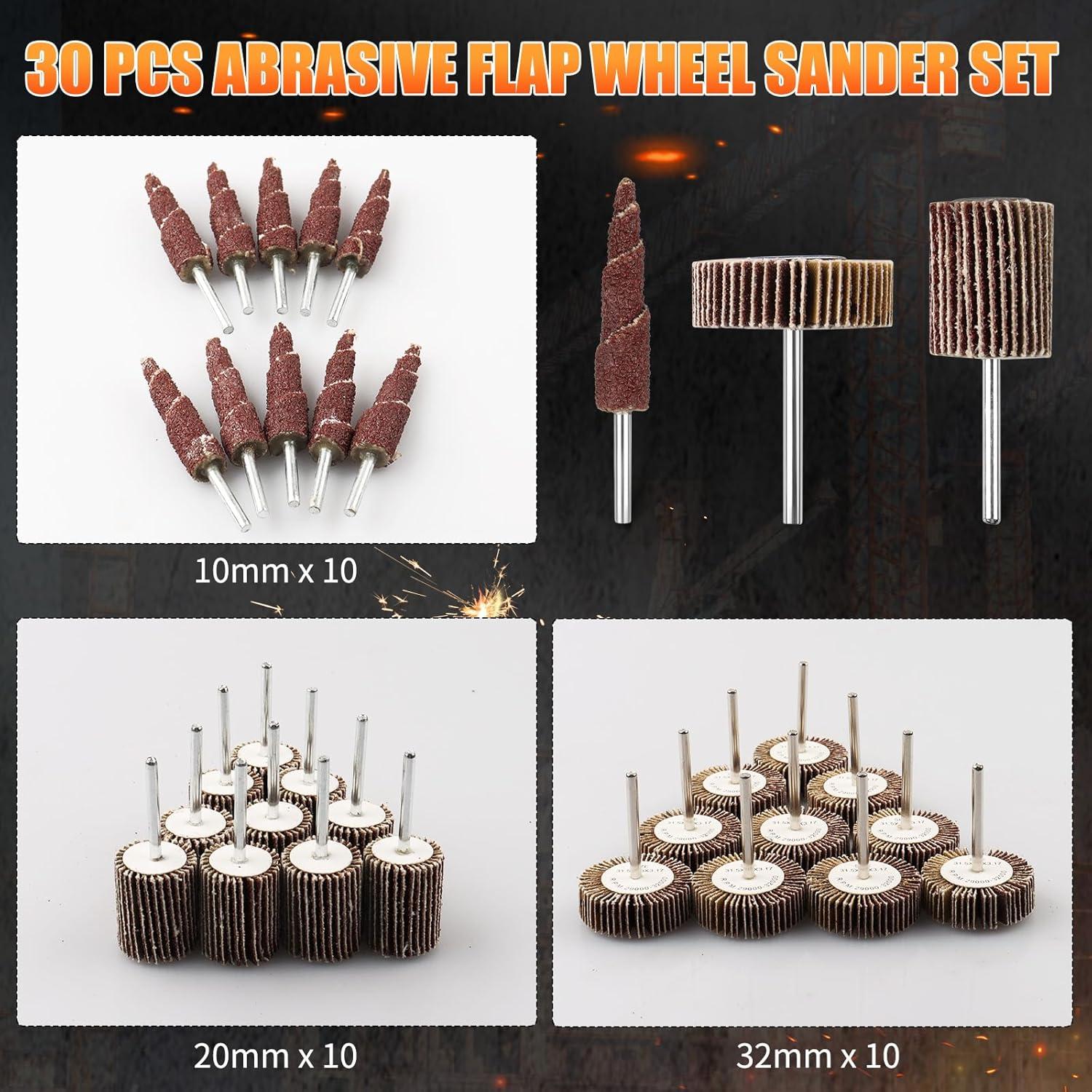 30 Ruedas de Lijado con Aletas Mixiflor 32mm y 20mm