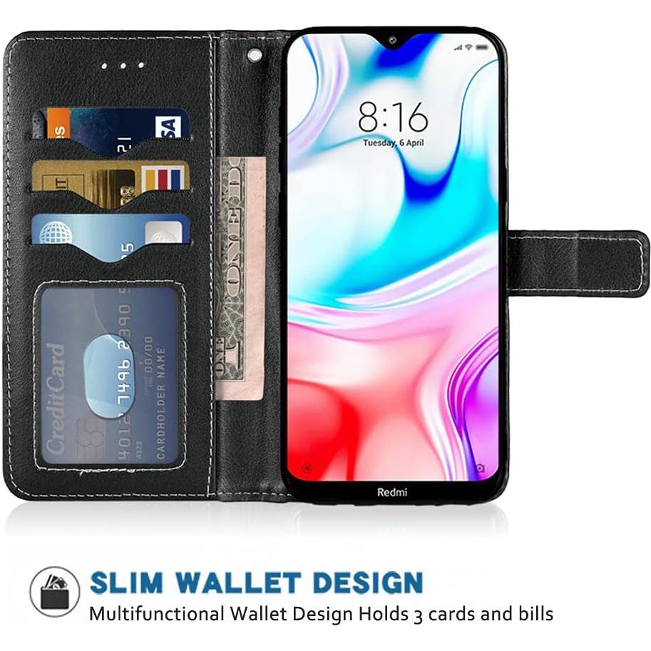 Funda Cartera Plegable para Xiaomi Redmi 8A Negra