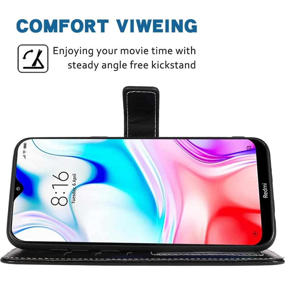 Funda Cartera Plegable para Xiaomi Redmi 8A Negra