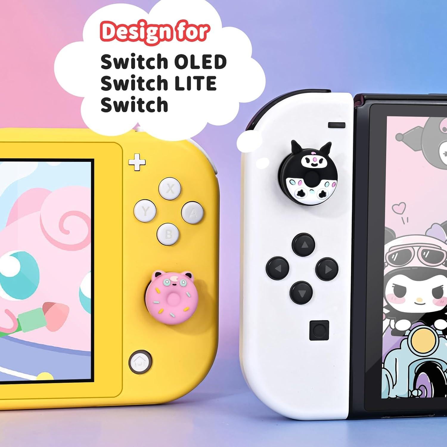 Tapas de agarre DLseego para Switch/Switch Lite/OLED - 4PCS
