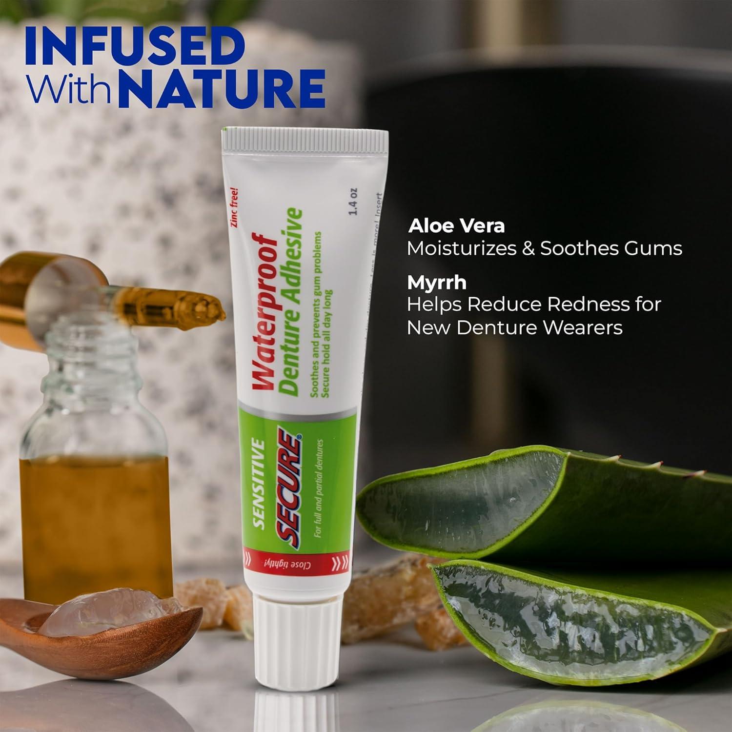 Adhesivo para Dentaduras FittyDent Sensible 39.4 g Aloe Vera