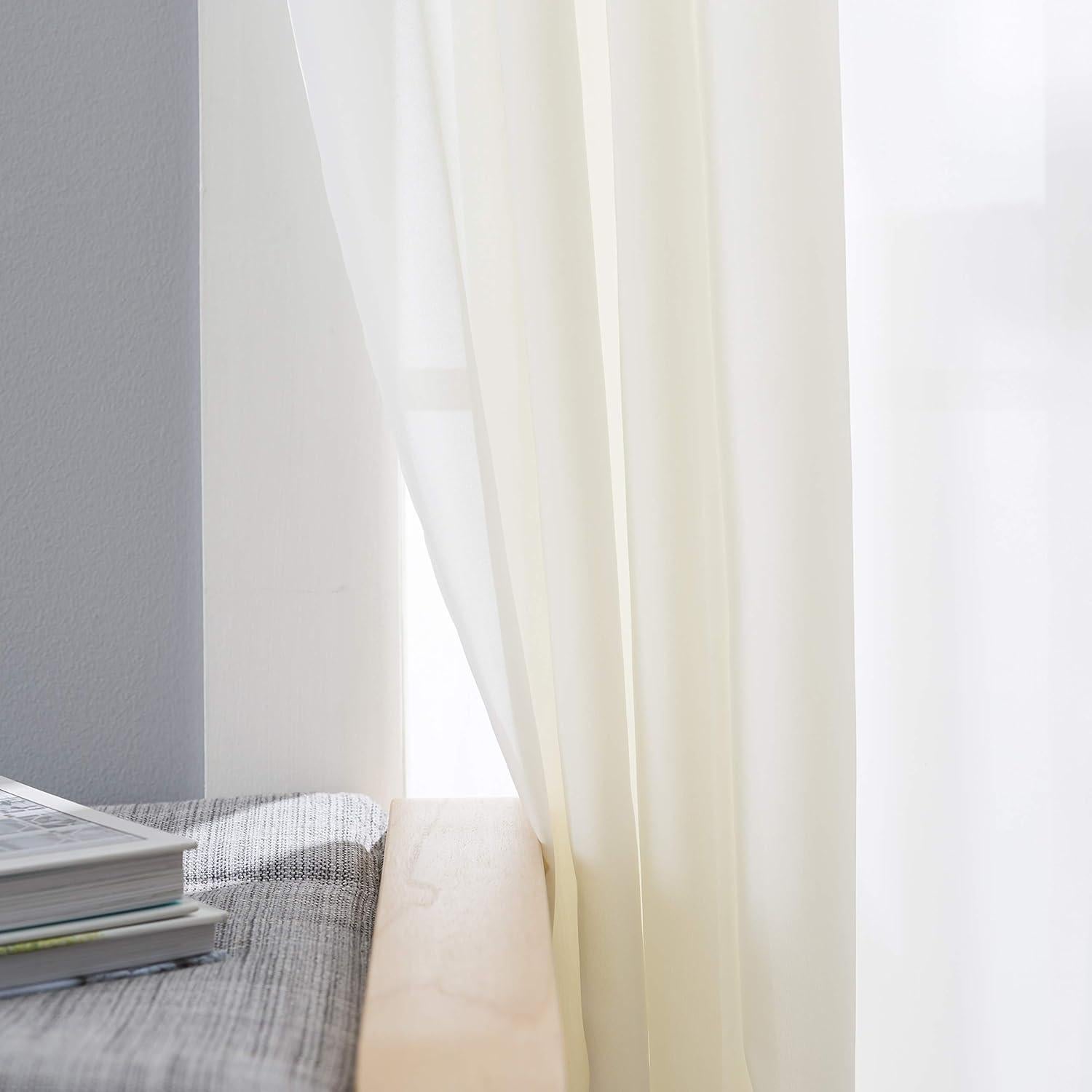 Cortina Sheer SmartSheer Marfil 84x59 cm Bolsillo para Varilla