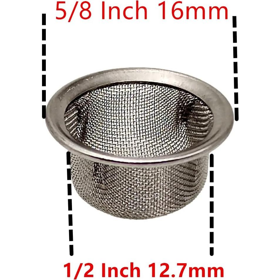 20 Pantallas de Acero Inoxidable 1.27 cm con Caja de Almacenamiento