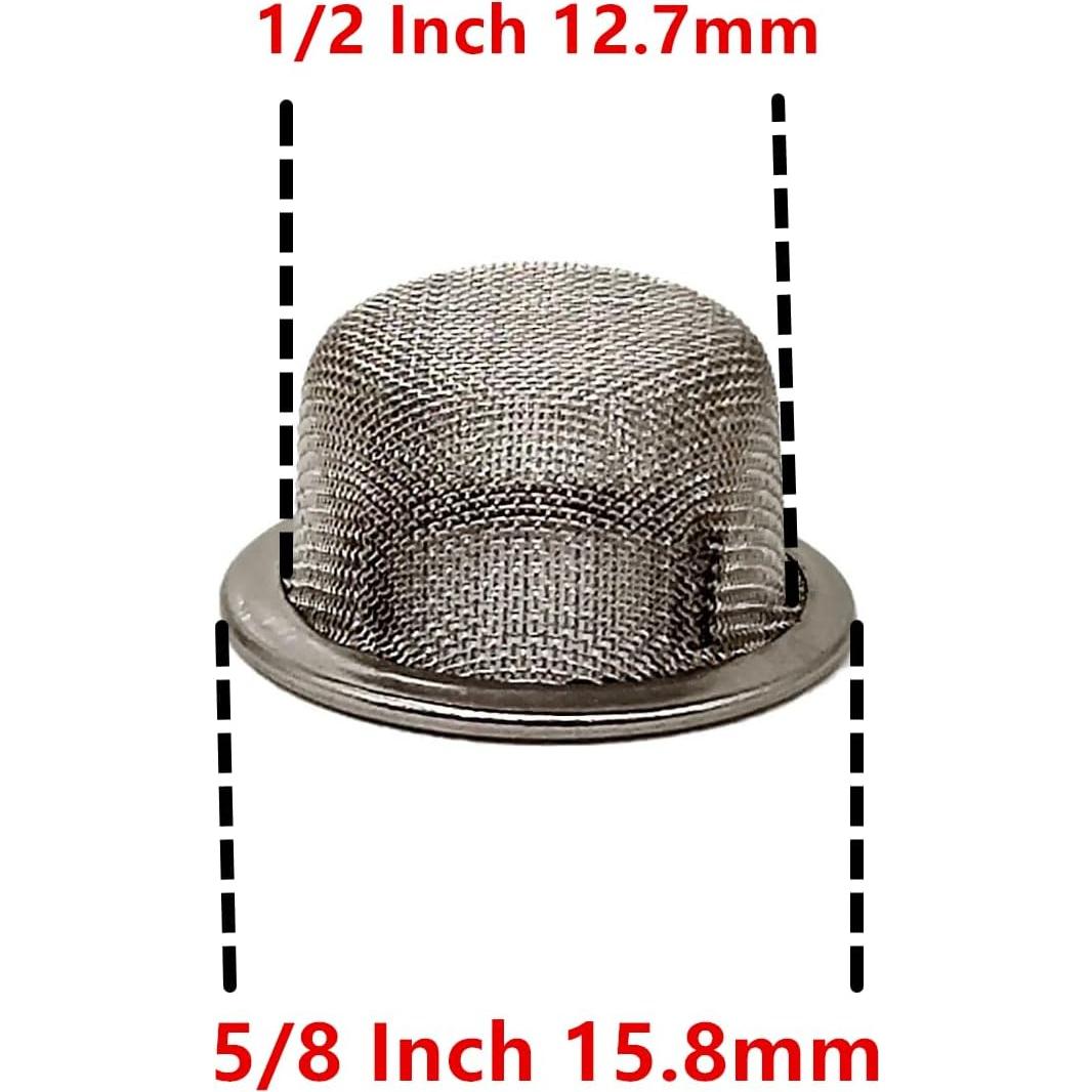 20 Pantallas de Acero Inoxidable 1.27 cm con Caja de Almacenamiento