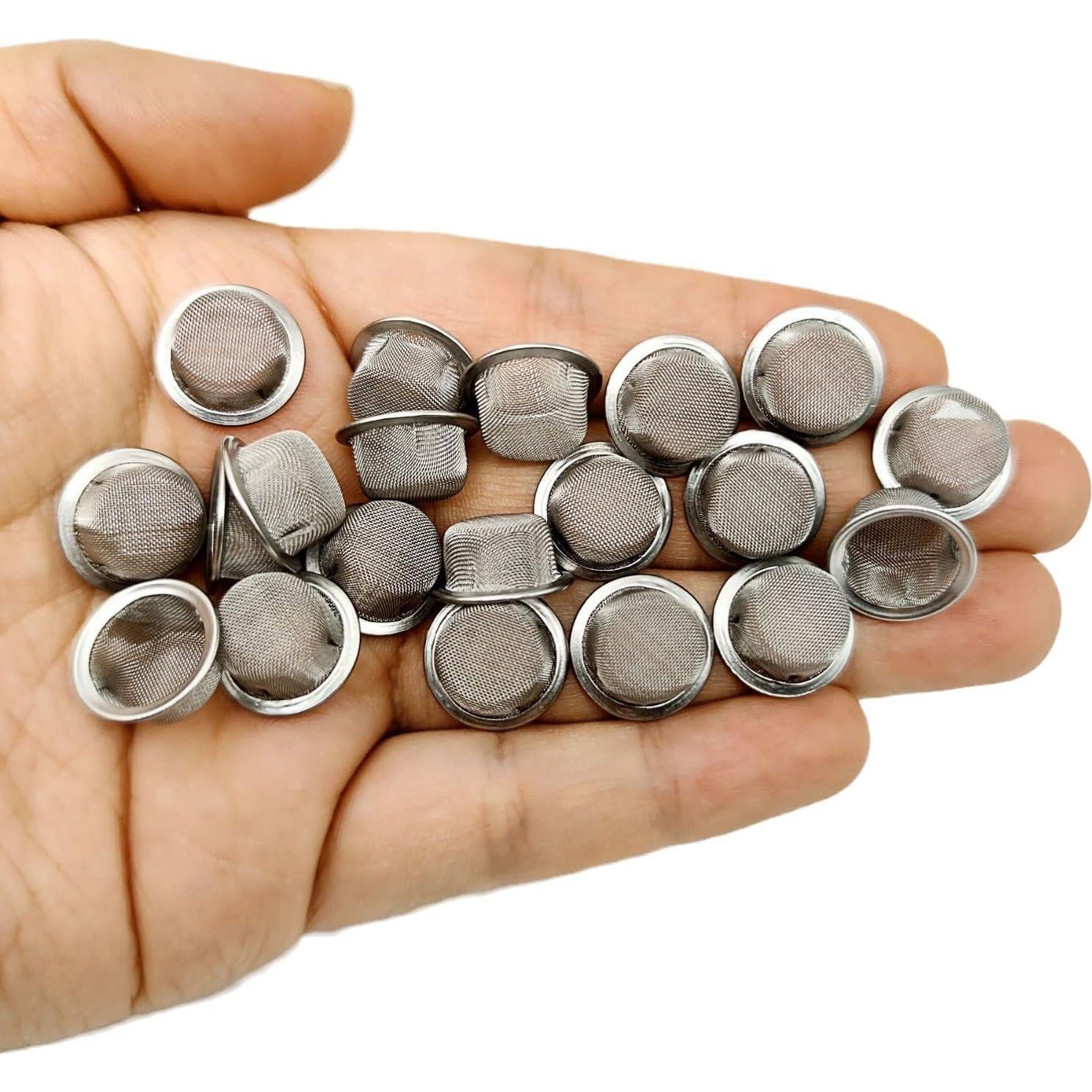 20 Pantallas de Acero Inoxidable 1.27 cm con Caja de Almacenamiento