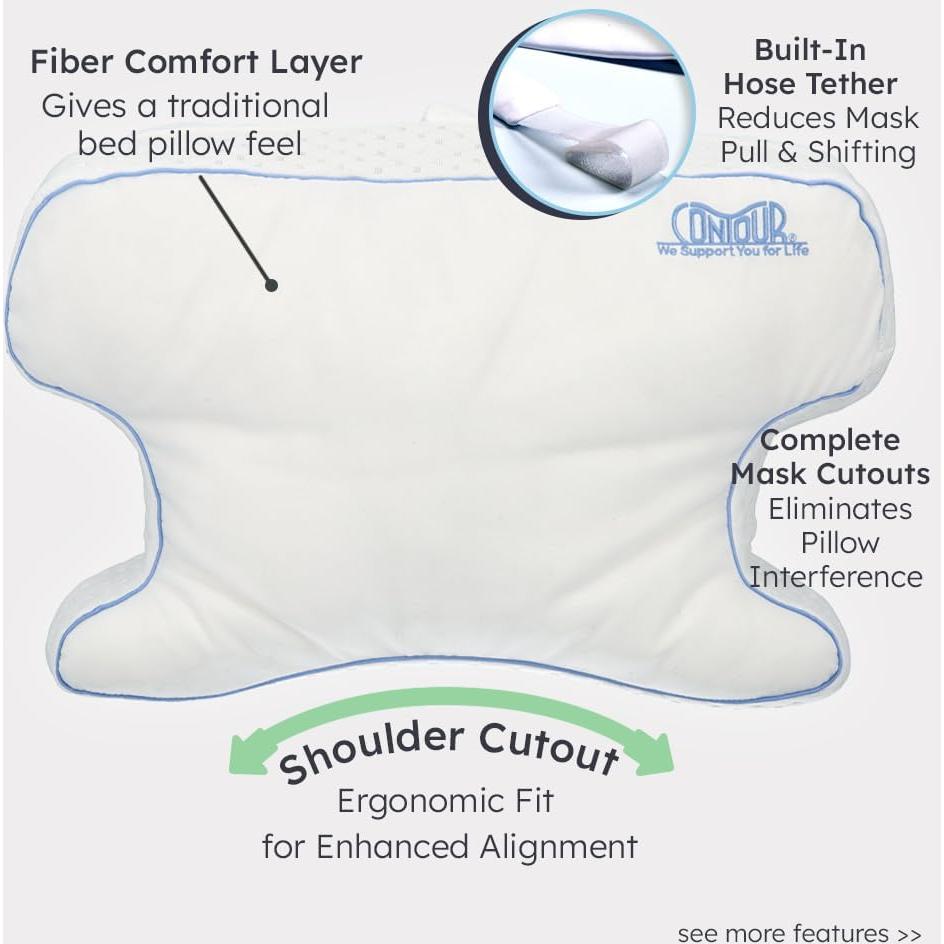 Almohada CPAPMax 2-en-1 Contour - Soporte Ajustable y Fresco