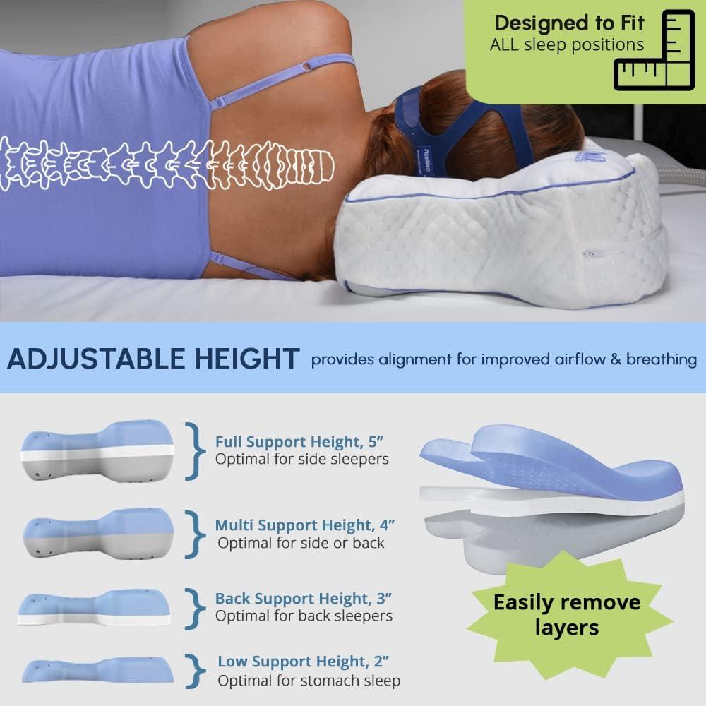 Almohada CPAPMax 2-en-1 Contour - Soporte Ajustable y Fresco