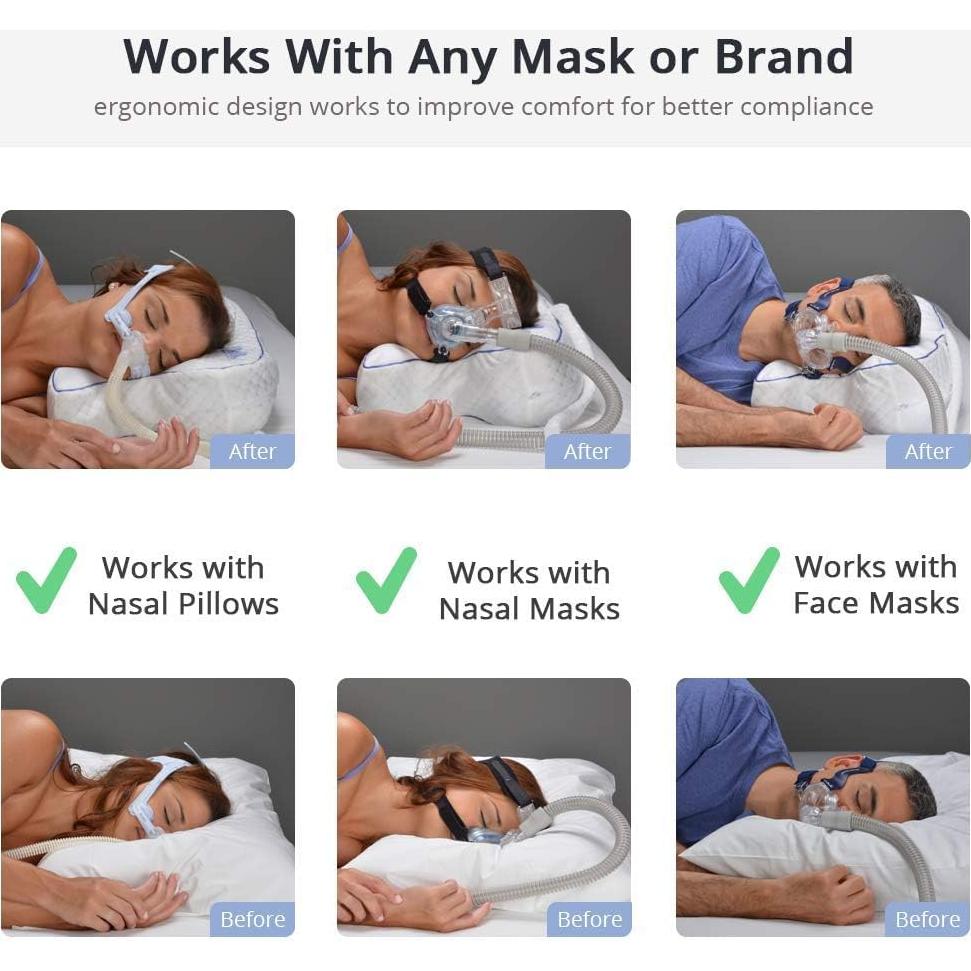 Almohada CPAPMax 2-en-1 Contour - Soporte Ajustable y Fresco