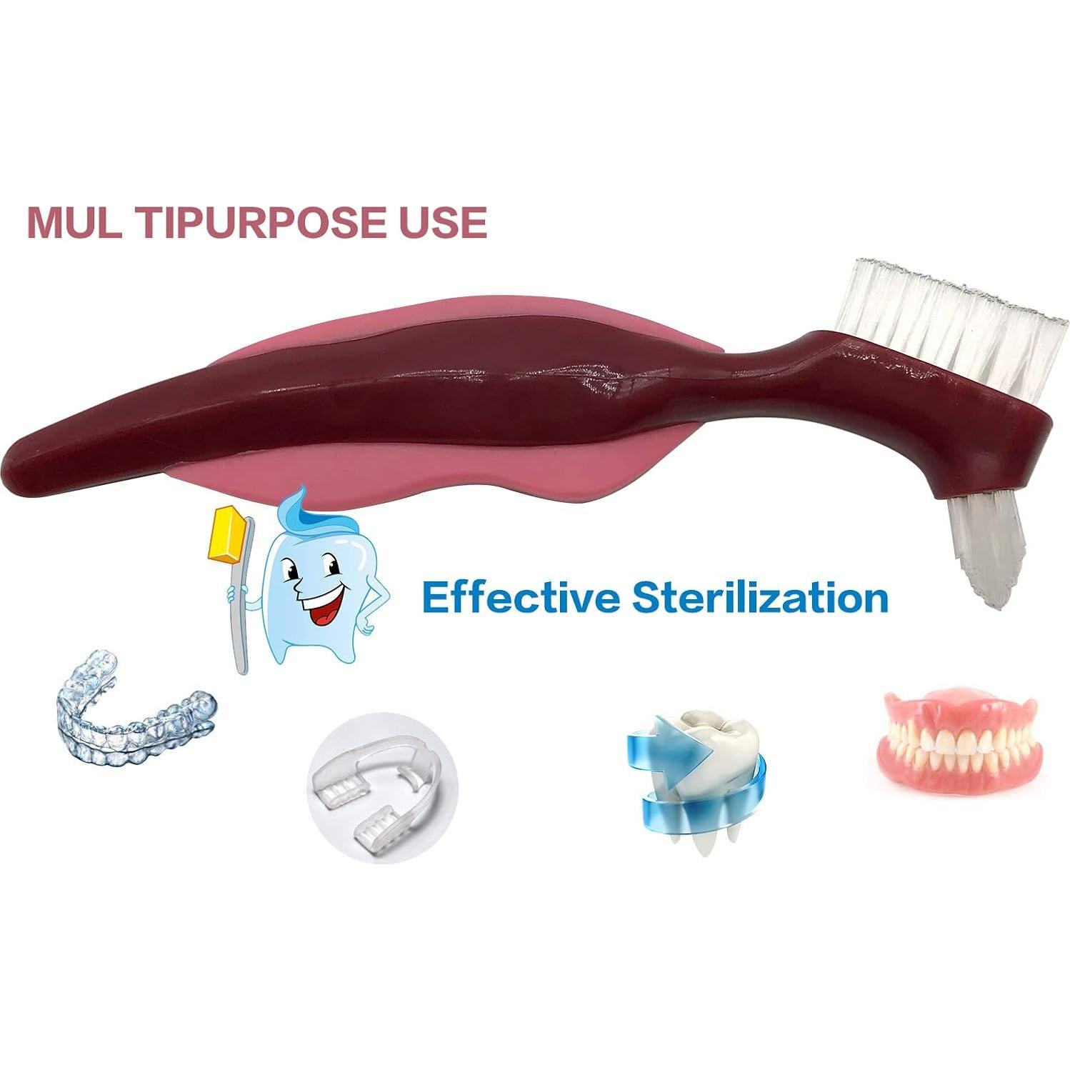 Cepillo de Dientes para Dentaduras Sammiy Doble Cara 2 Piezas