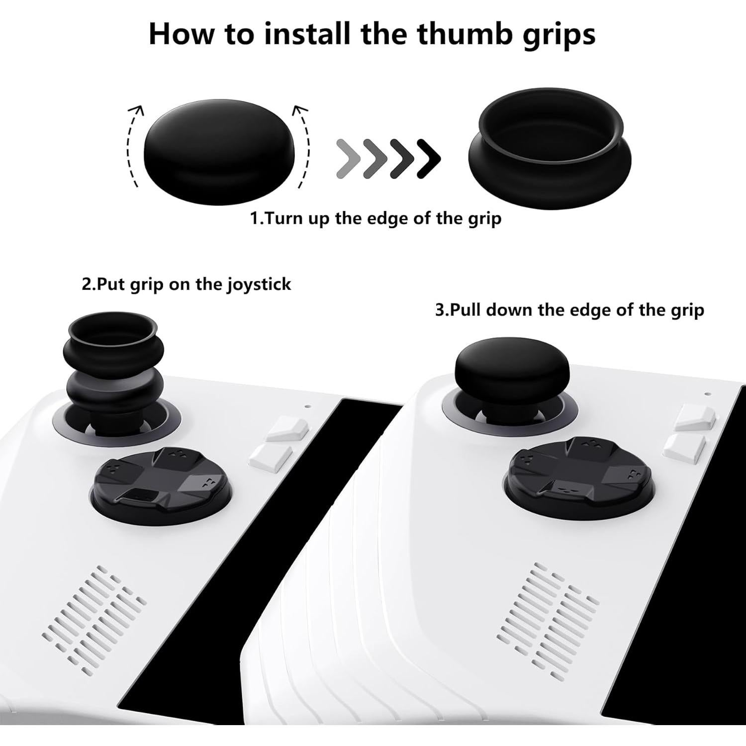 Tapones de Agarre para Pulgares PlayVital ROG Ally - Oso y Conejito