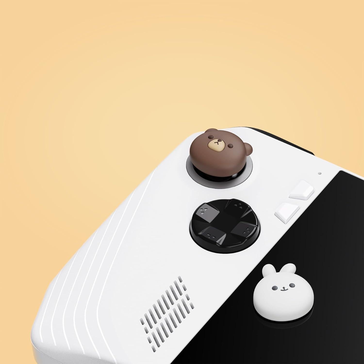 Tapones de Agarre para Pulgares PlayVital ROG Ally - Oso y Conejito