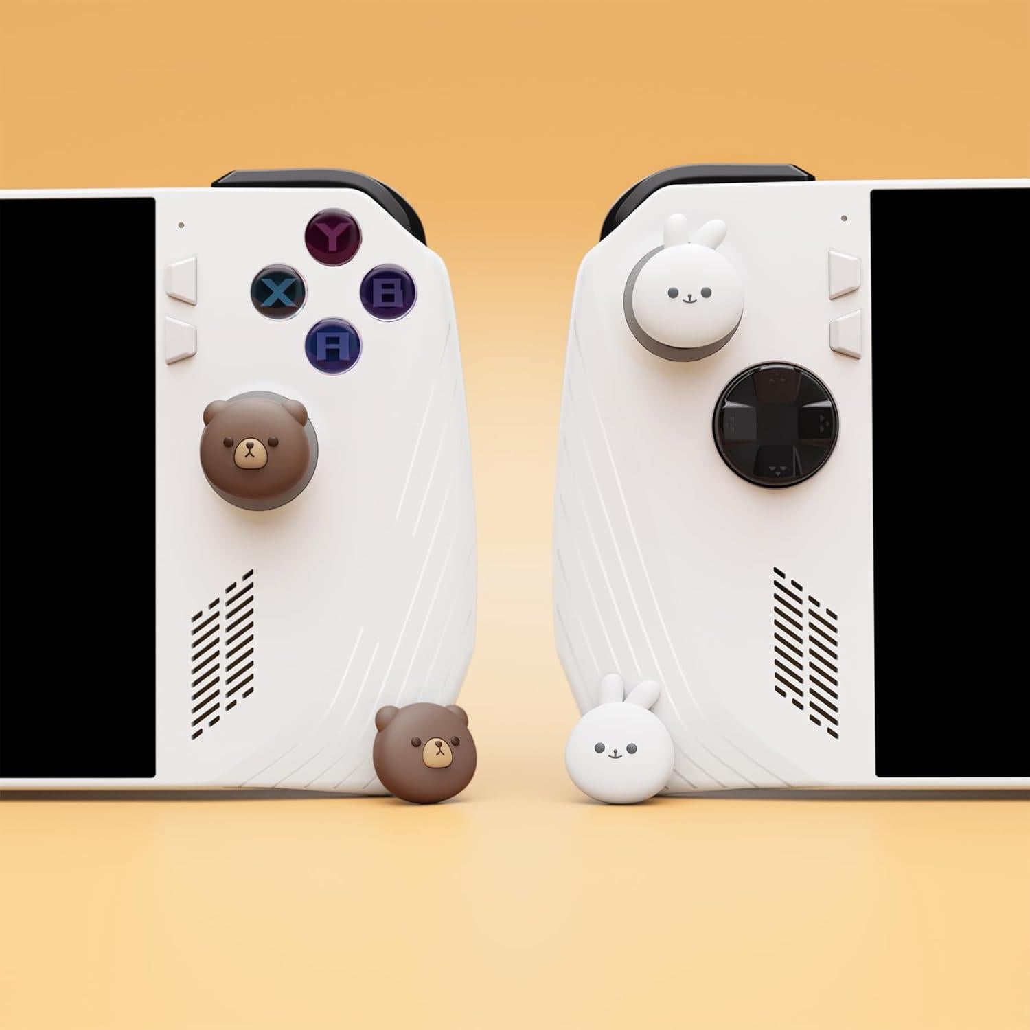 Tapones de Agarre para Pulgares PlayVital ROG Ally - Oso y Conejito