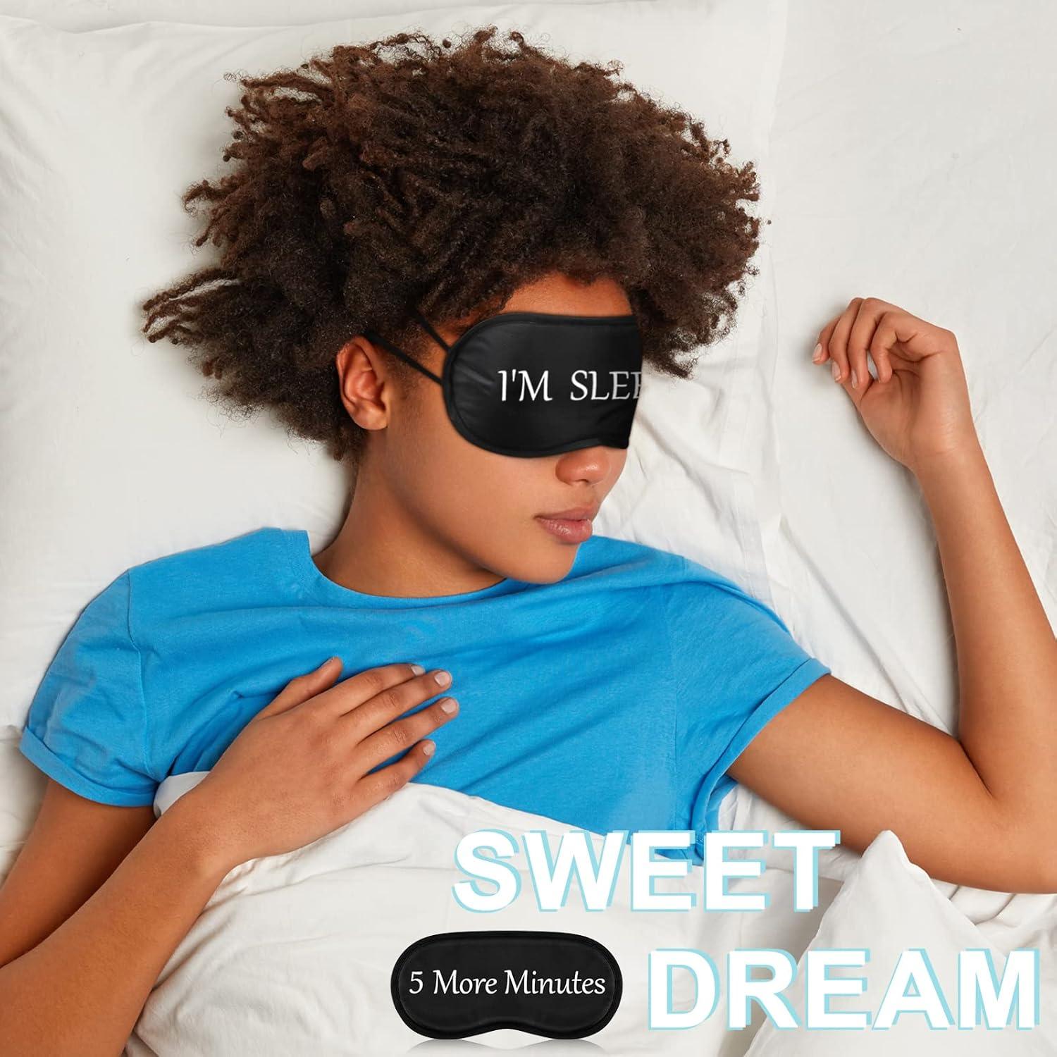 40 Máscaras de Ojos de Seda Eurzom para Dormir - Negros