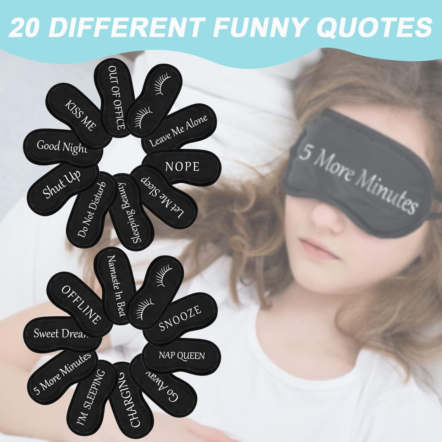 40 Máscaras de Ojos de Seda Eurzom para Dormir - Negros