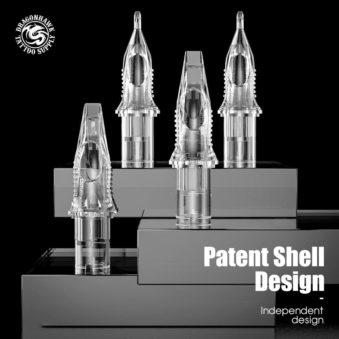 Agujas de Tatuaje Dragonhawk 1201RL - 20 Cartuchos Desechables