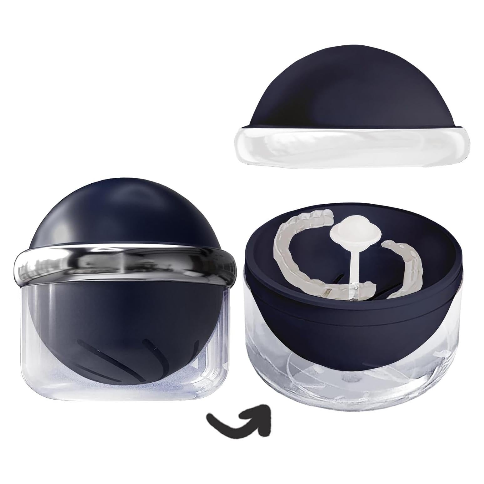 Estuche AARAINBOW para Limpieza de Dentaduras Azul 9.14 cm