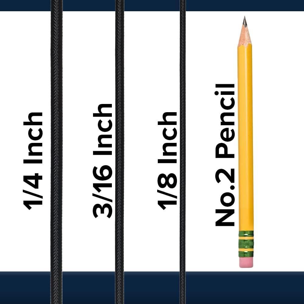 Cuerda elástica Paracord Planet 10 pies Nylon Negro