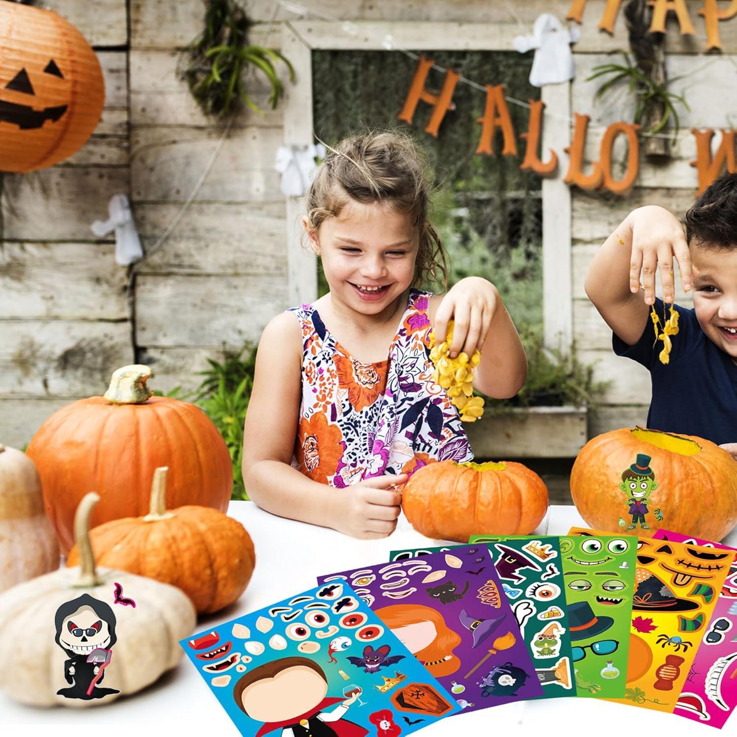 Calcomanías de Halloween Flixoran 24 Hojas para Niños