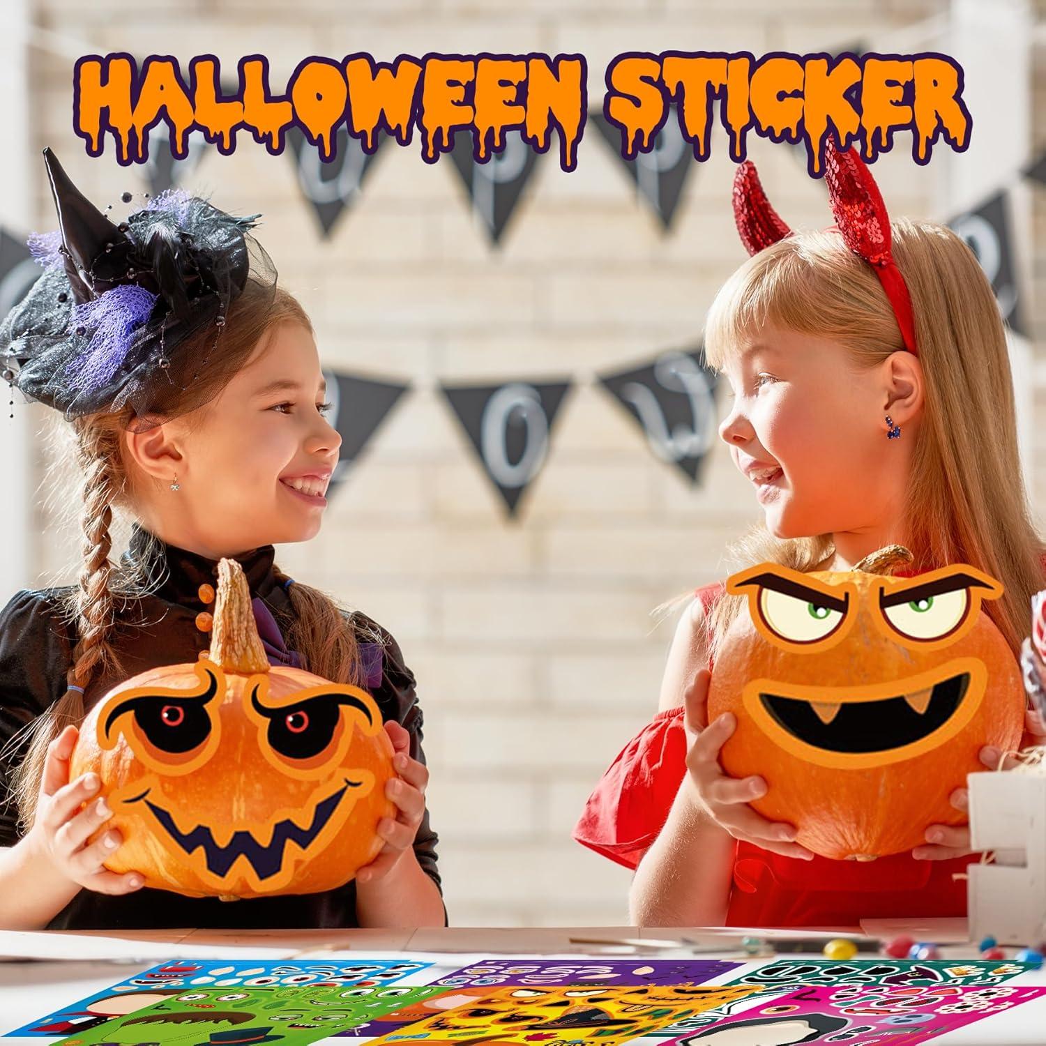 Calcomanías de Halloween Flixoran 24 Hojas para Niños