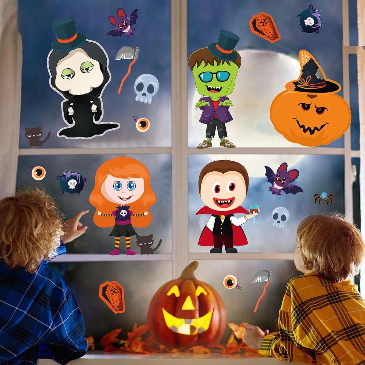 Calcomanías de Halloween Flixoran 24 Hojas para Niños