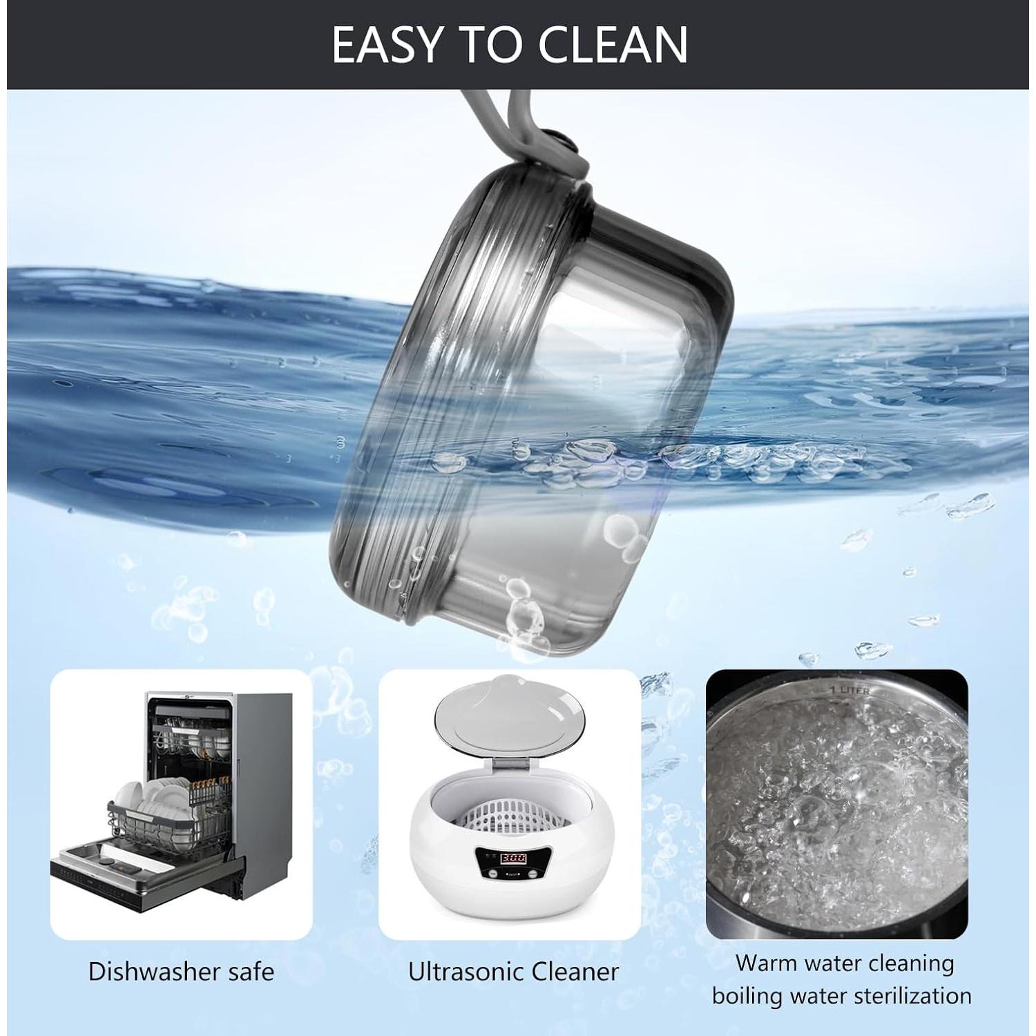 Estuche para Dentaduras Mckkor a Prueba de Fugas - Negro