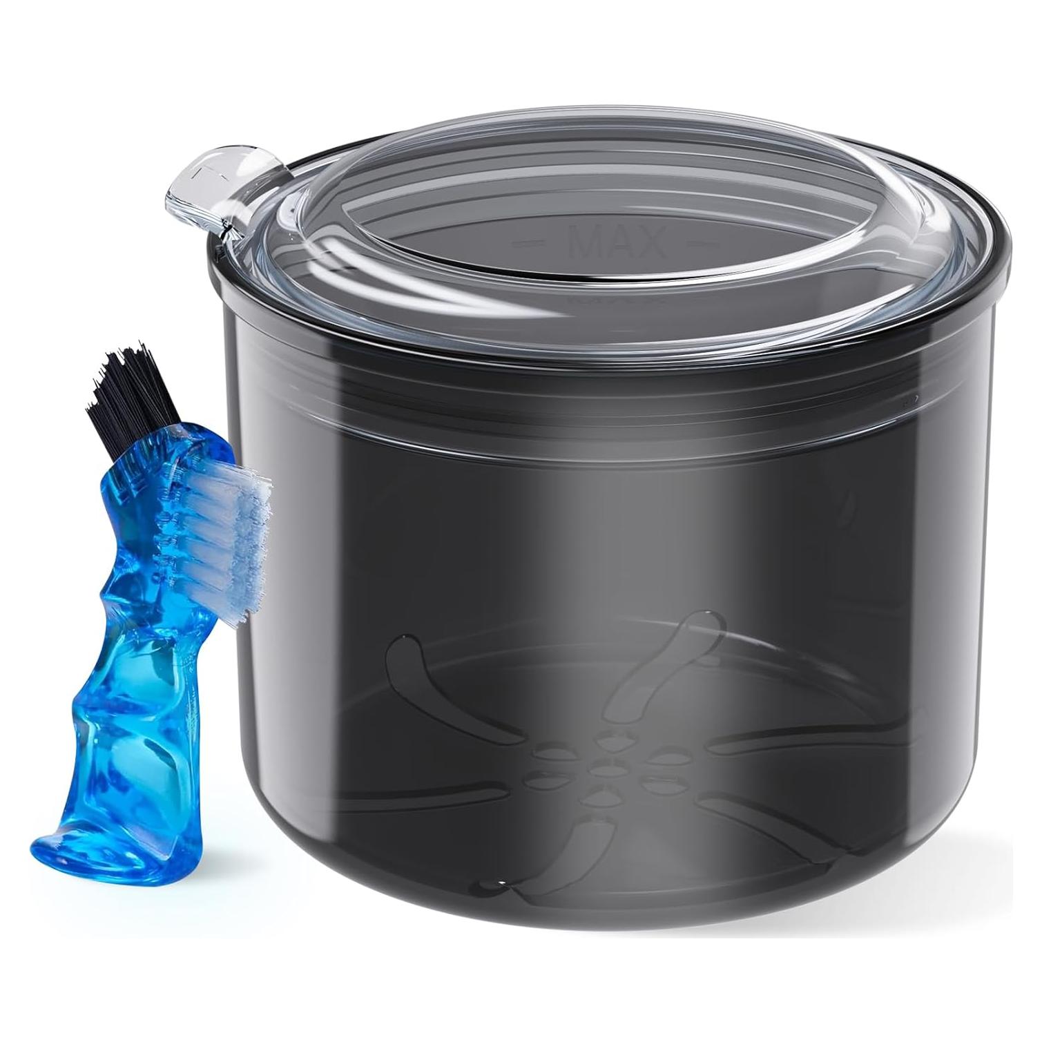 Estuche para Dentaduras HEMILAB Negro 8.89x8.89x7.37 cm