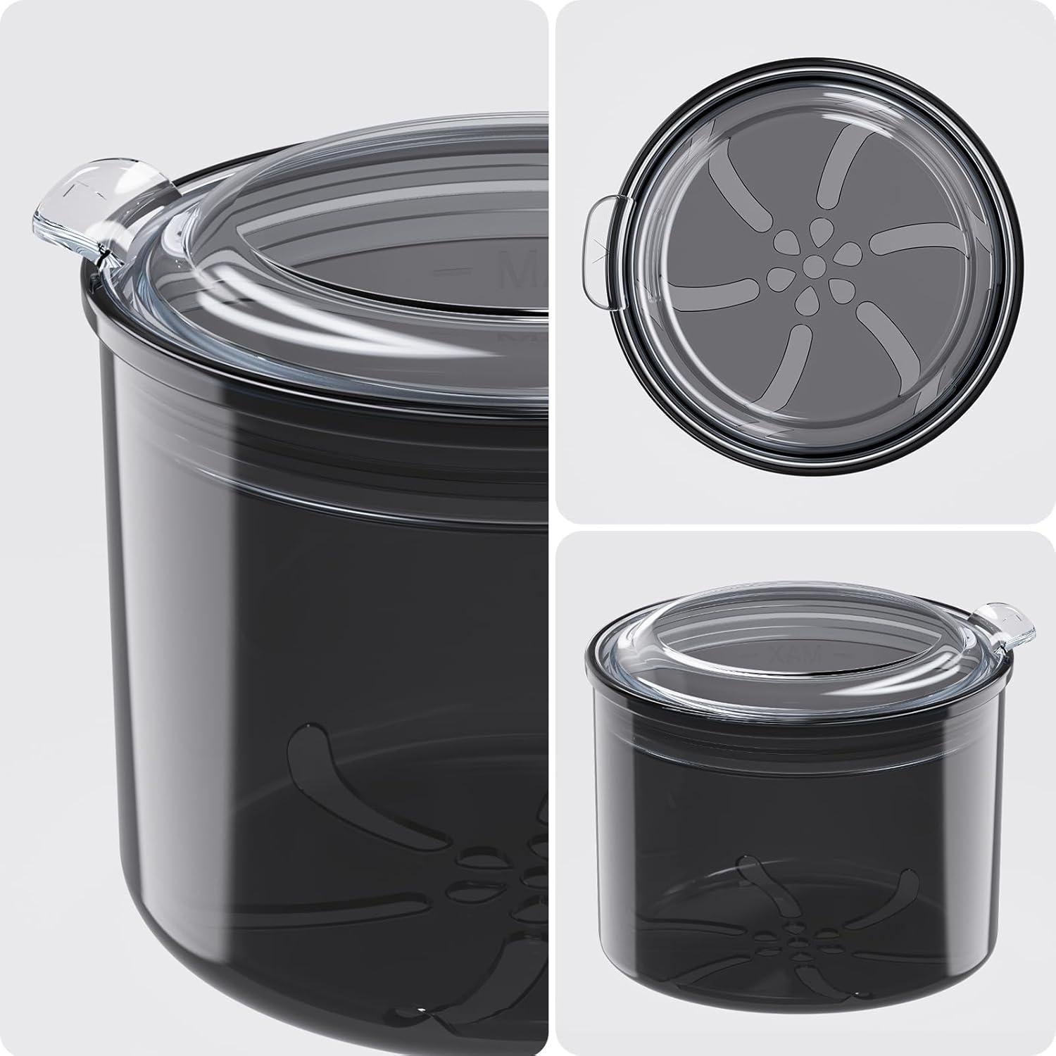 Estuche para Dentaduras HEMILAB Negro 8.89x8.89x7.37 cm