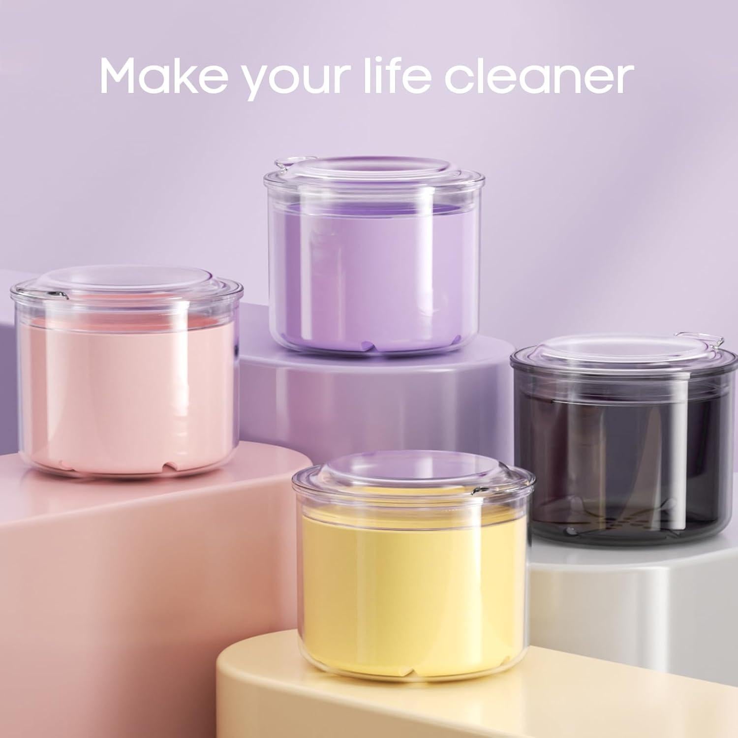 Estuche para Dentaduras HEMILAB Negro 8.89x8.89x7.37 cm