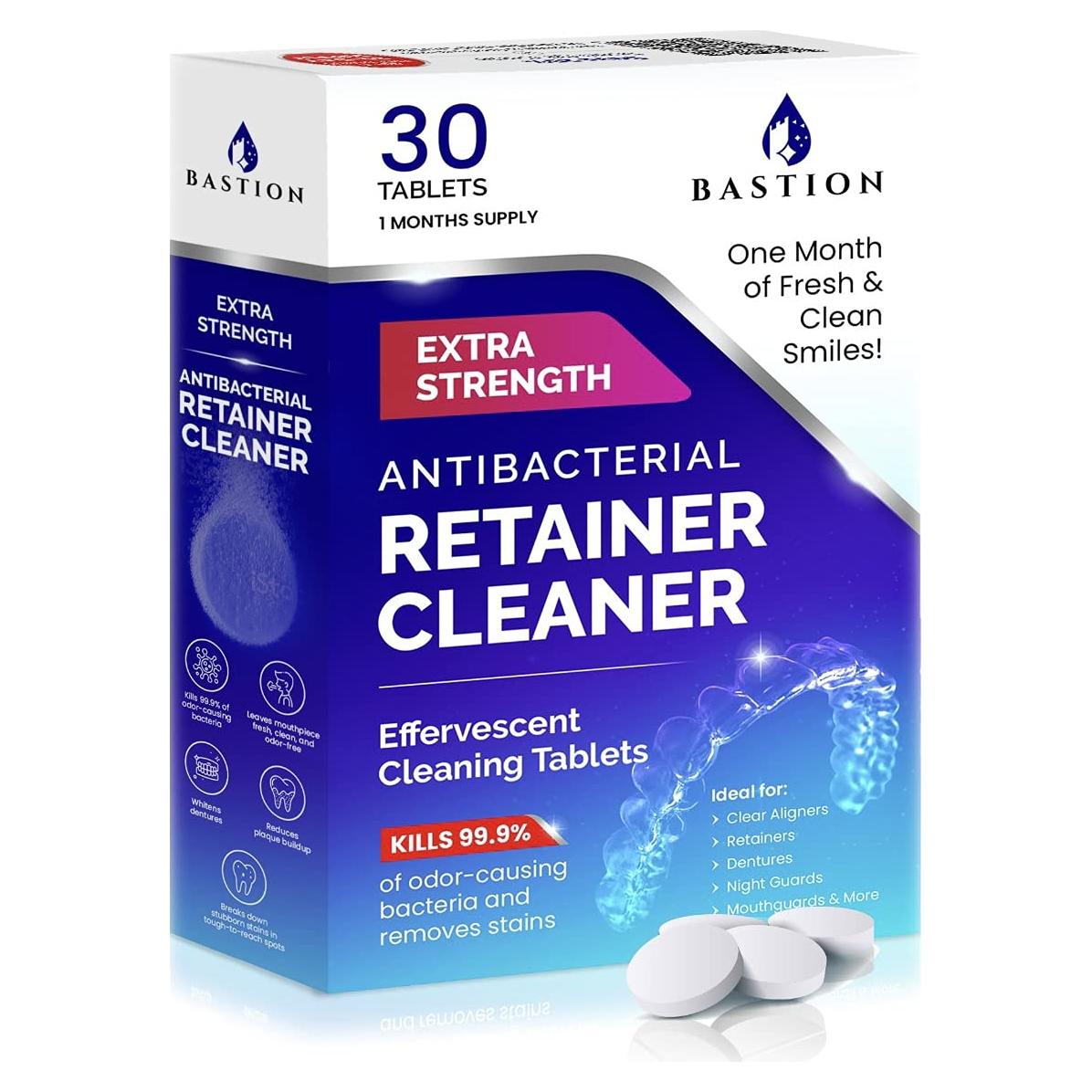 Limpiador de Dispositivos Dentales Bastion - 30 Tabletas