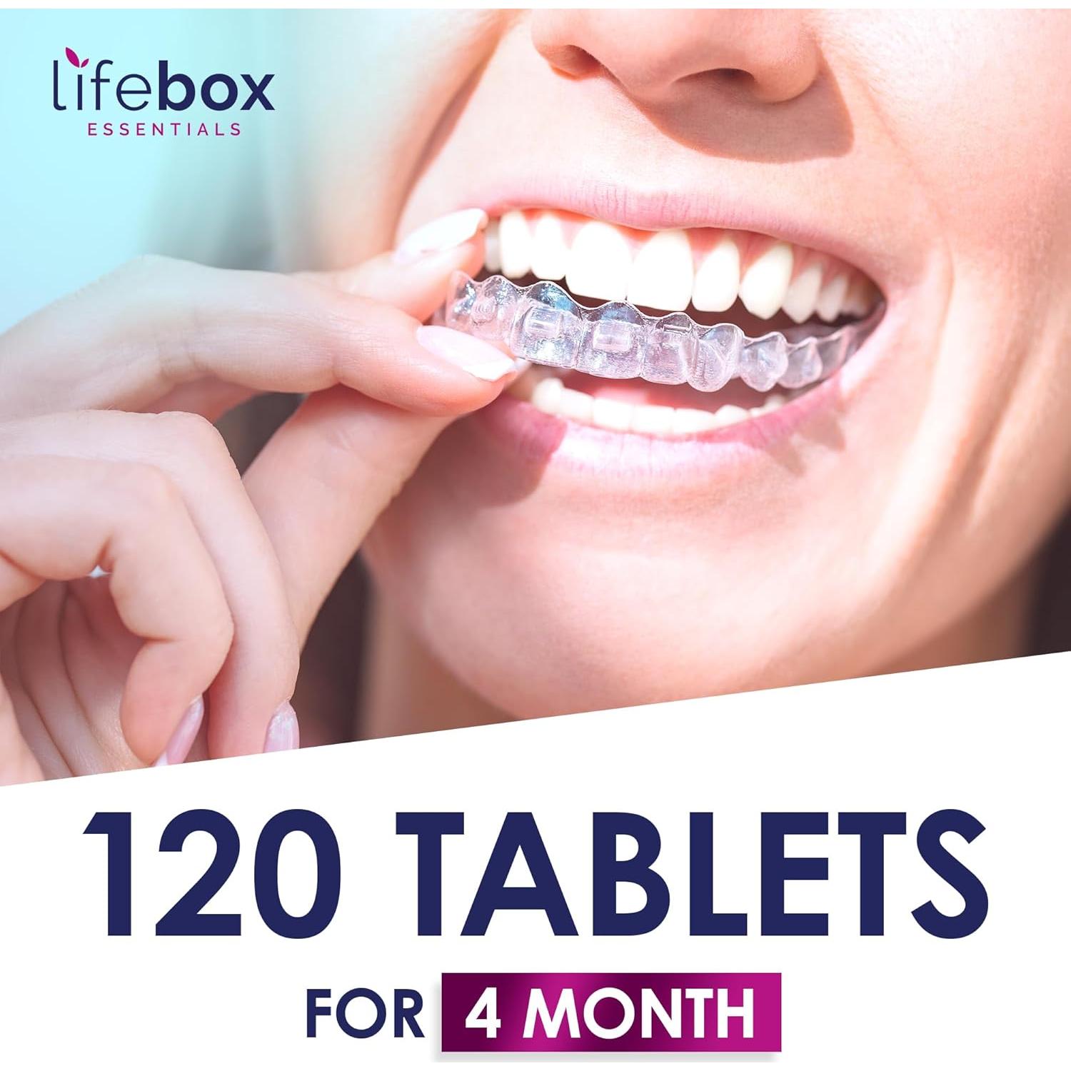 Tabletas Limpiadoras Lifebox 120 Tabletas Menta para Dentaduras