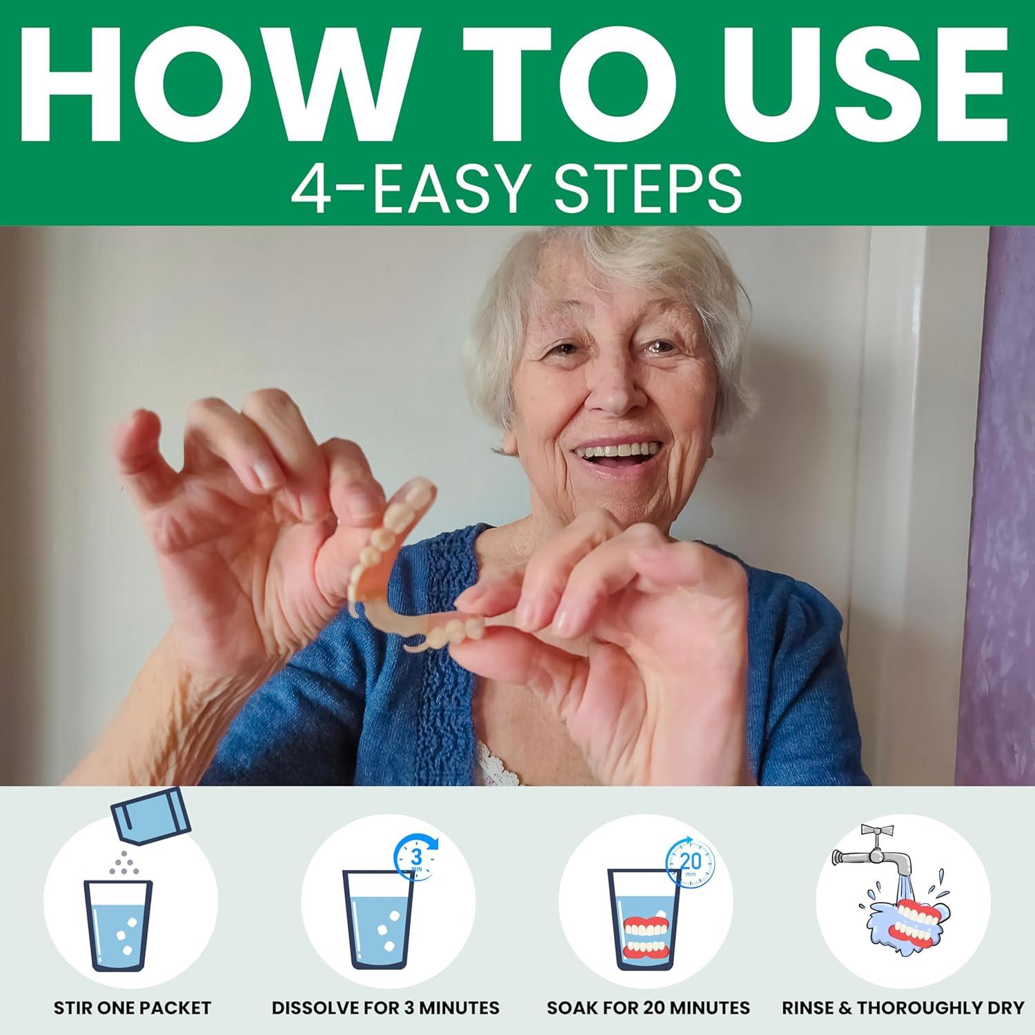 Pro Tech Limpiador de Dentaduras - 22 Paquetes Menta