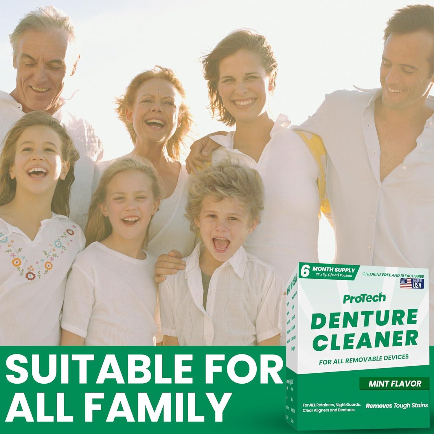 Pro Tech Limpiador de Dentaduras - 22 Paquetes Menta