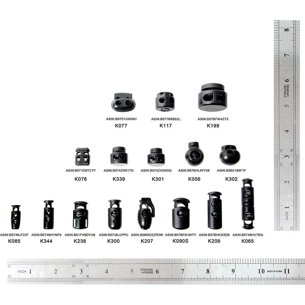 Bloqueadores de Cordon de Doble Agujero POM Hua Lian 10 PCS