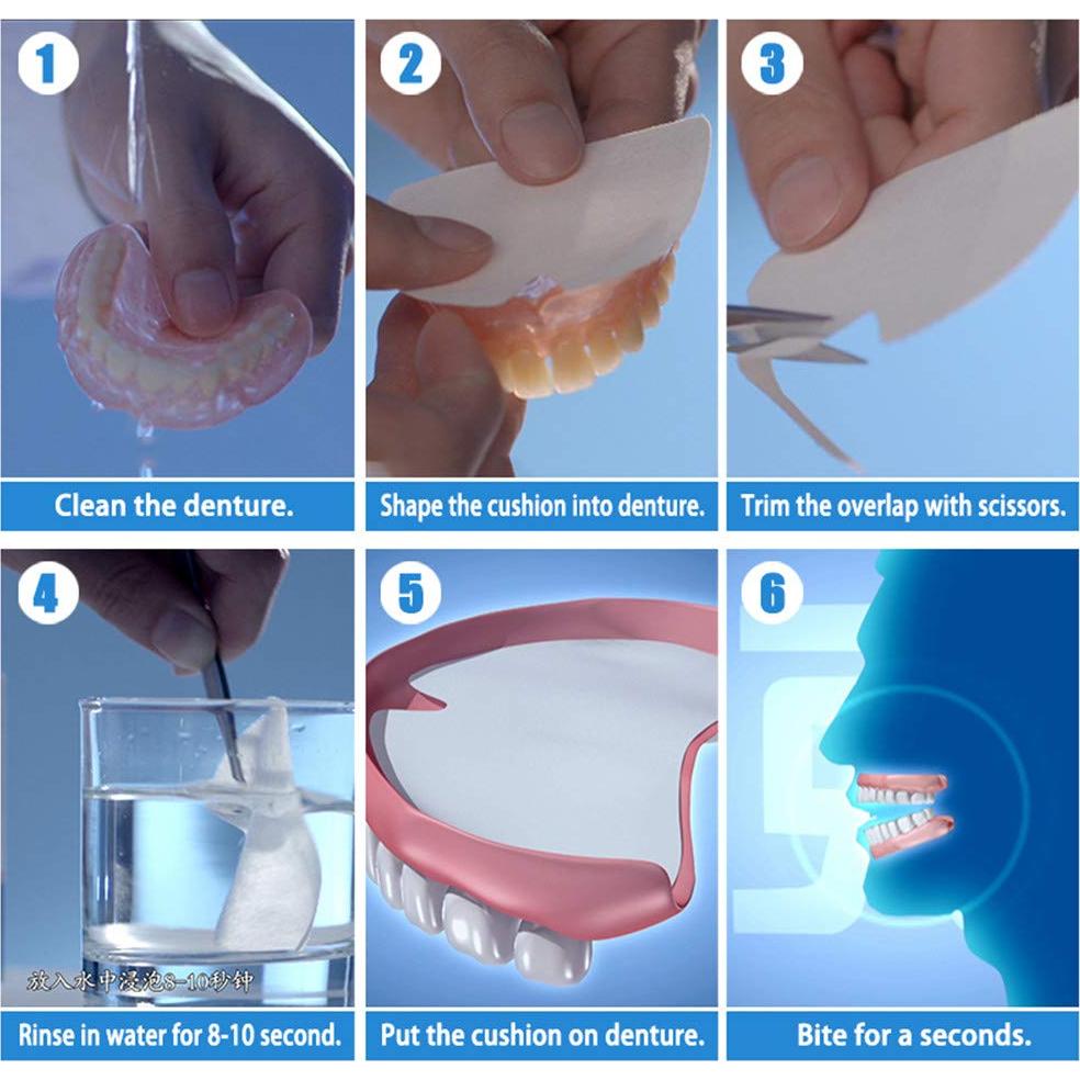 Y-Kelin Almohadillas Adhesivas para Dentaduras Inferiores 30 Pzas