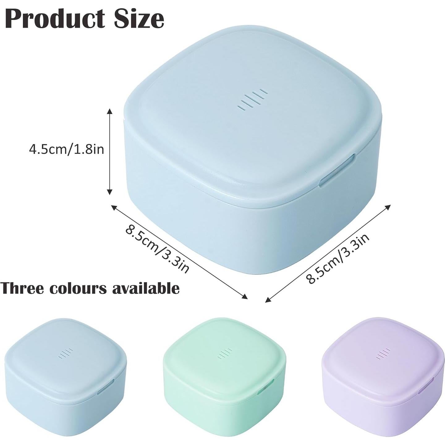 Estuche para Dentaduras KICPUK Púrpura 8.38cm x 4.57cm